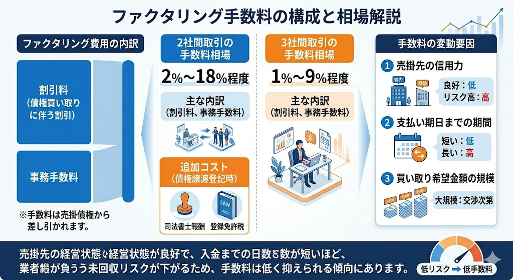 ファクタリングの手数料相場
