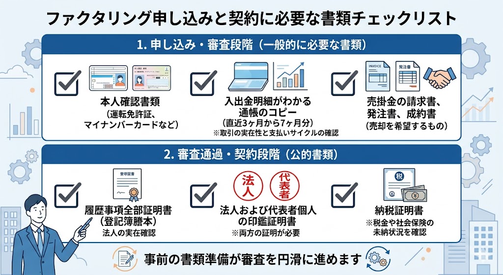 ファクタリング 書類 チェックリスト