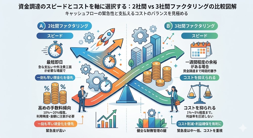 ファクタリングの比較軸 スピード