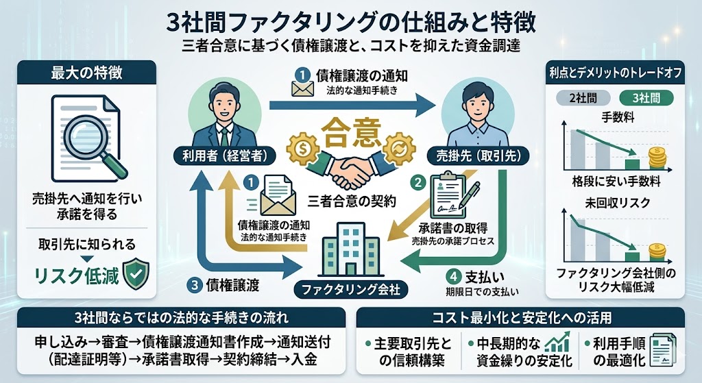 3社間ファクタリングの仕組み